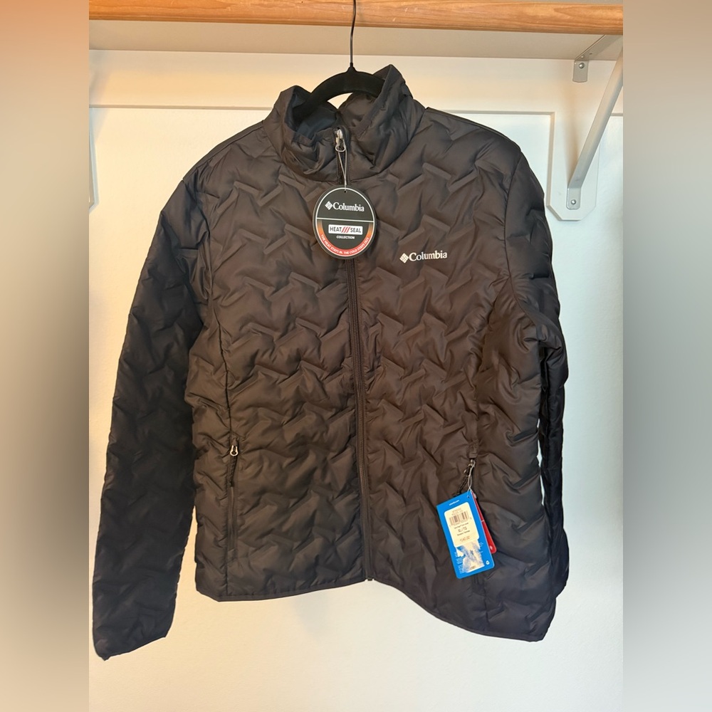 Columbia Delta Ridge Down Jacket Women’s XL Black Omni-Heat Heat Seal